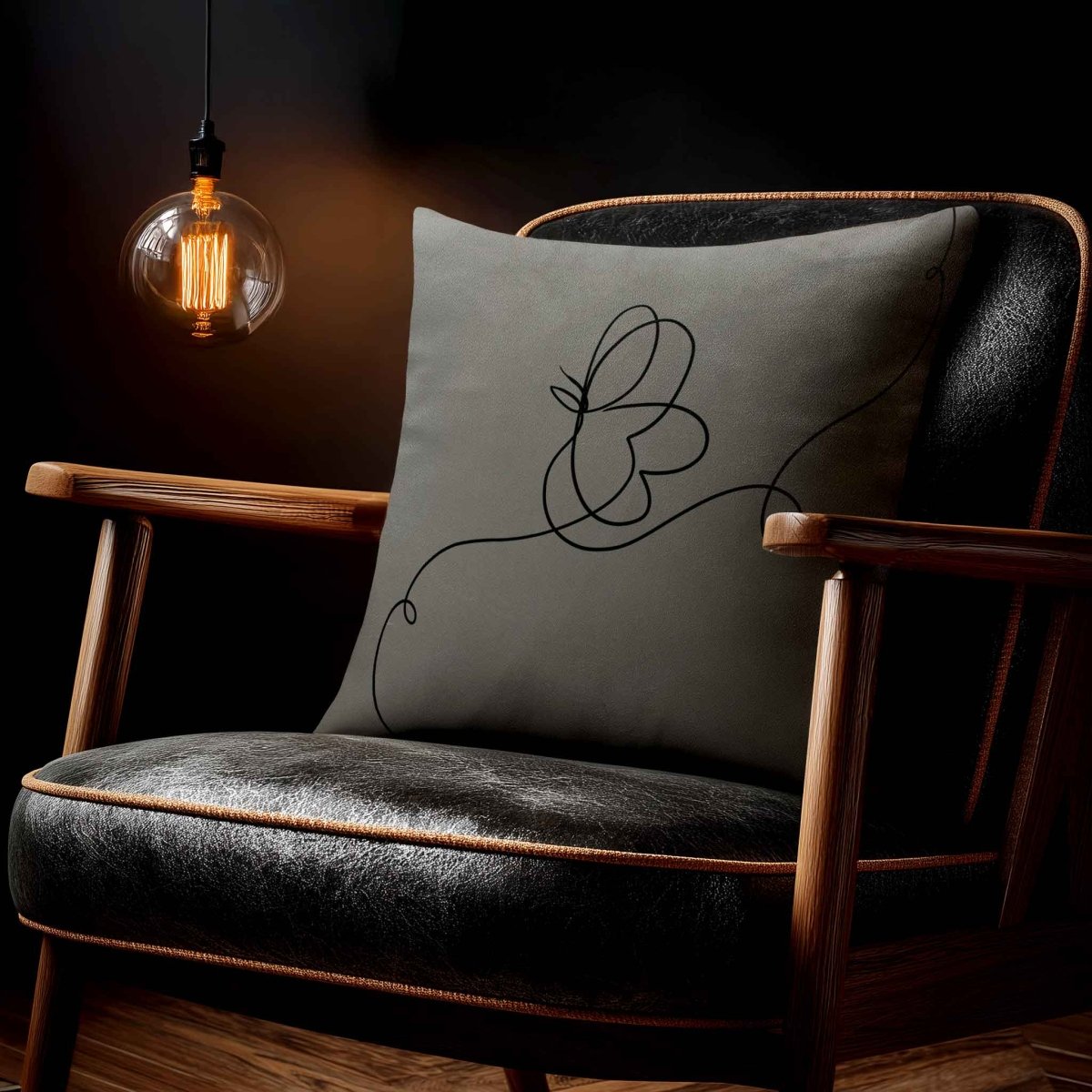 Butterfly | Sustainable Velvet Cushion - Beluga 40 x 40 cm Standard by Izabela Peters
