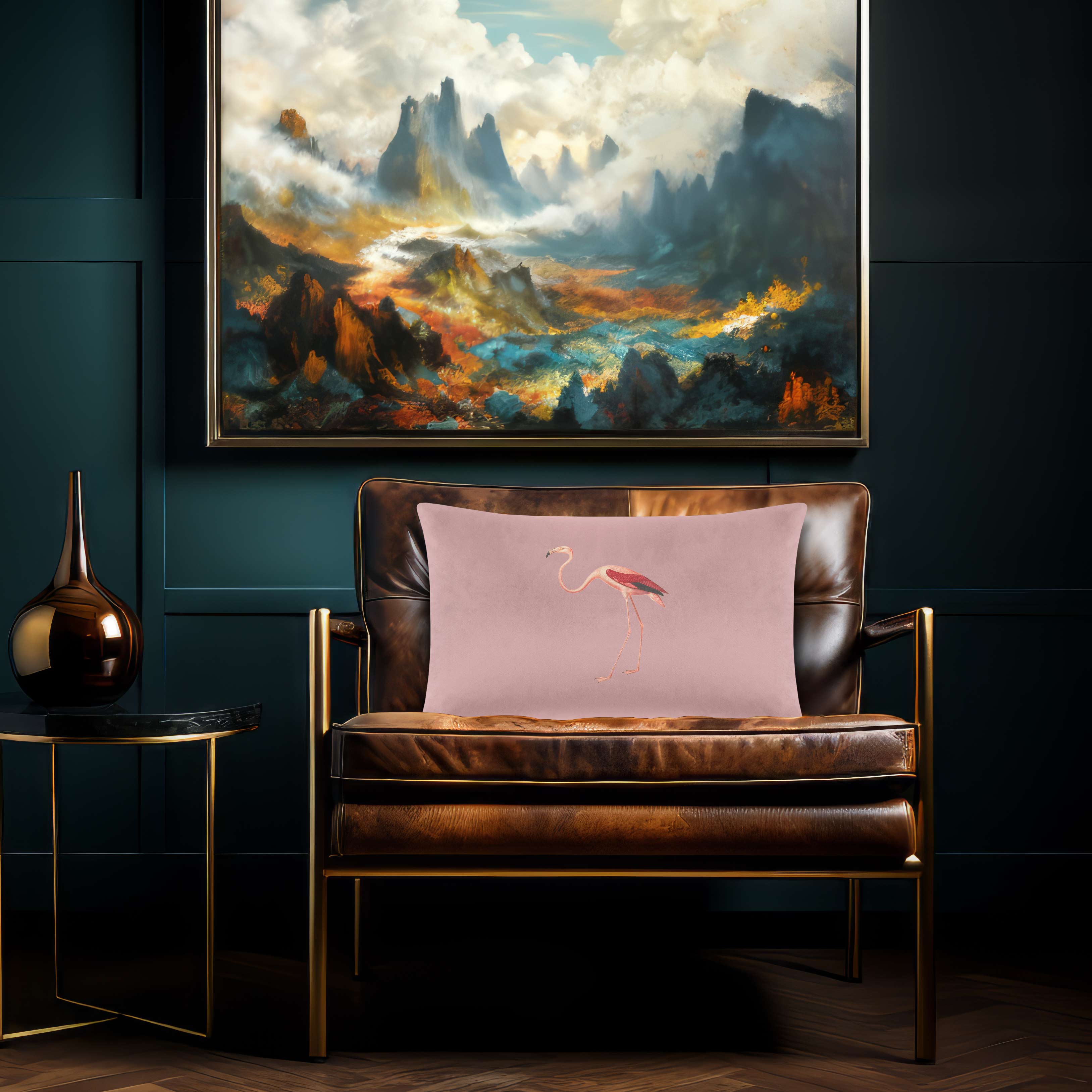 Flamingo | Sustainable Velvet Rectangle Cushion - Rosewater 50 x 30 cm Cover Only by Izabela Peters