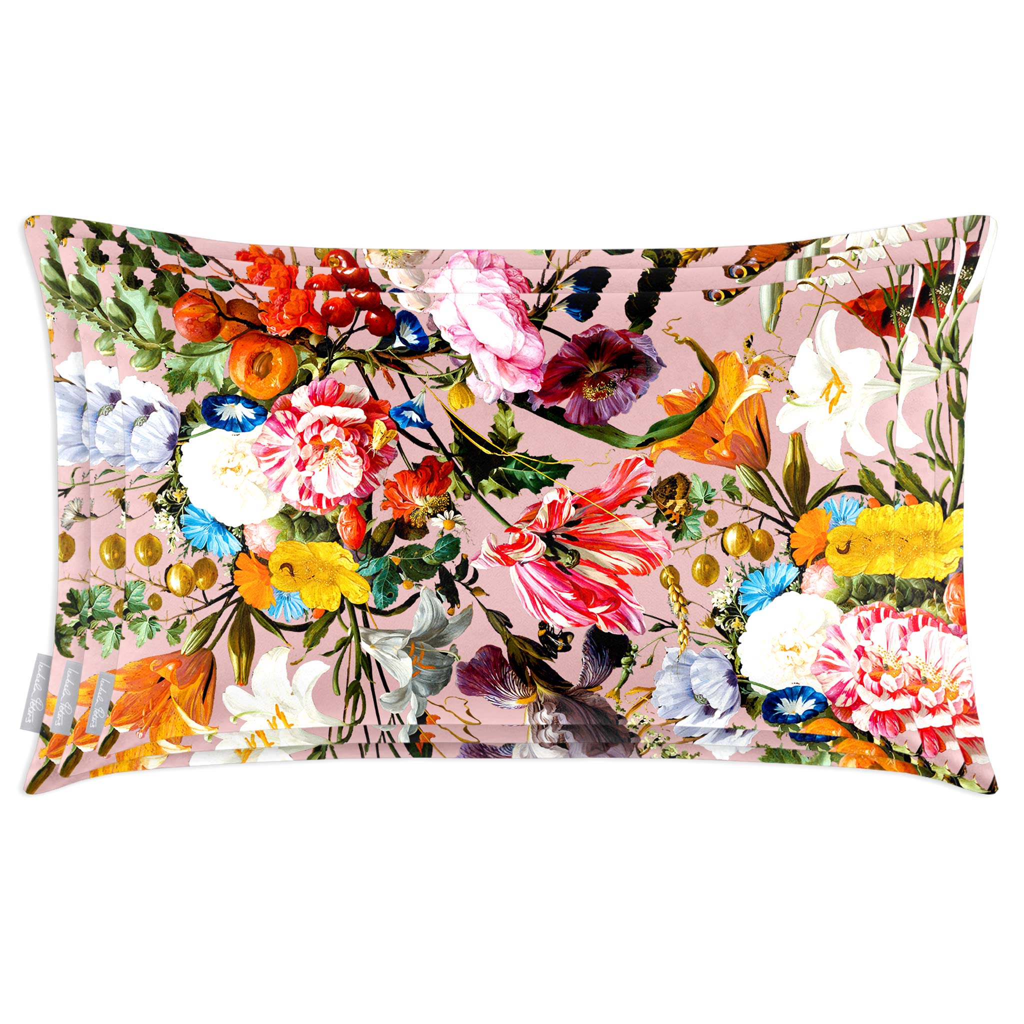 Floral Dream | Sustainable Velvet Rectangle Cushion - Rosewater 50 x 30 cm Cover Only by Izabela Peters