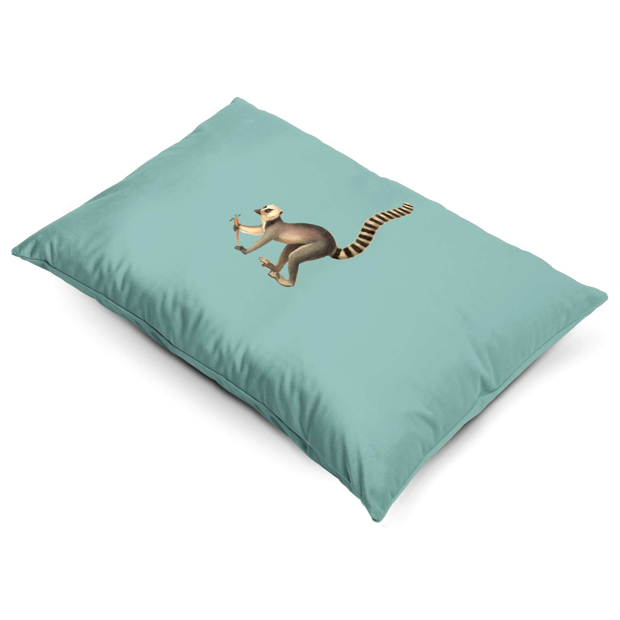 Lemur | Sustainable Velvet Rectangle Cushion - Dovedale Stone 50 x 30 cm Cover Only by Izabela Peters