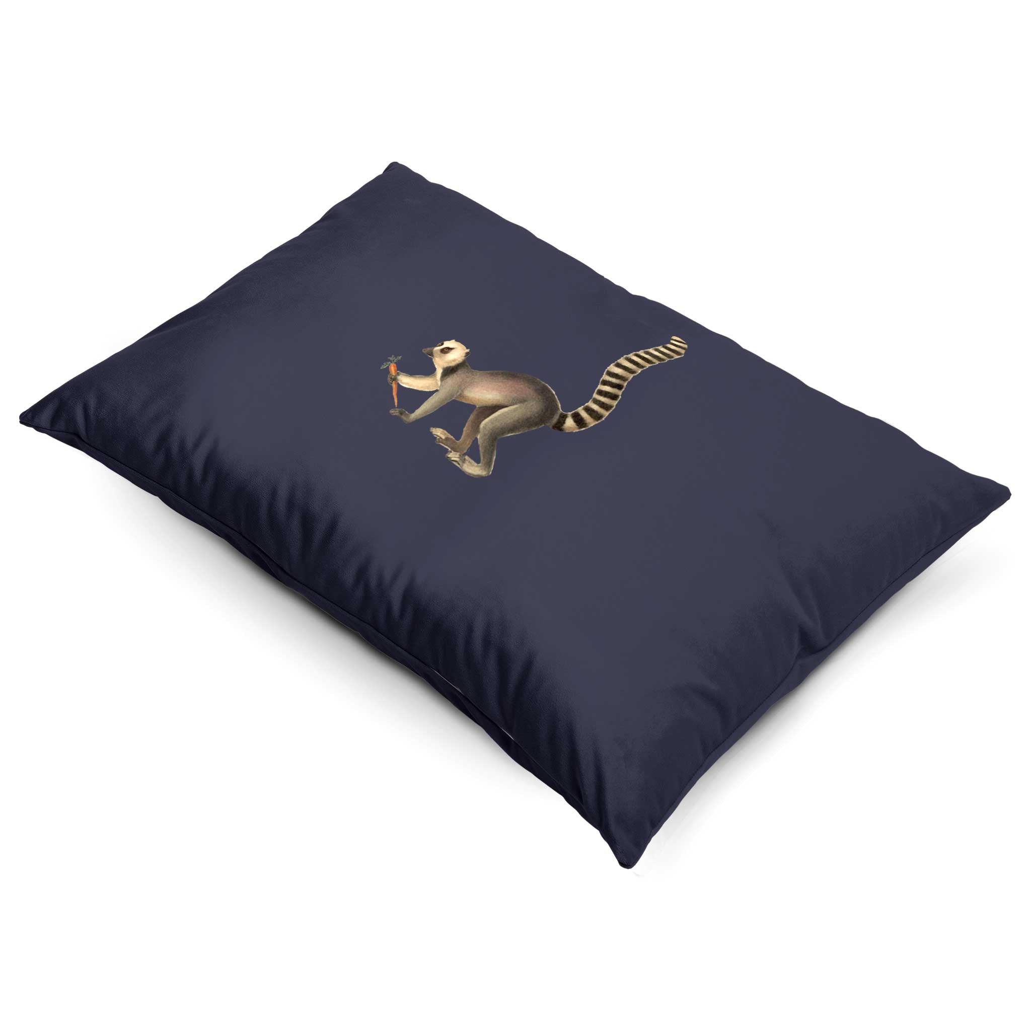 Lemur | Sustainable Velvet Rectangle Cushion - Graphite 50 x 30 cm Cover Only by Izabela Peters