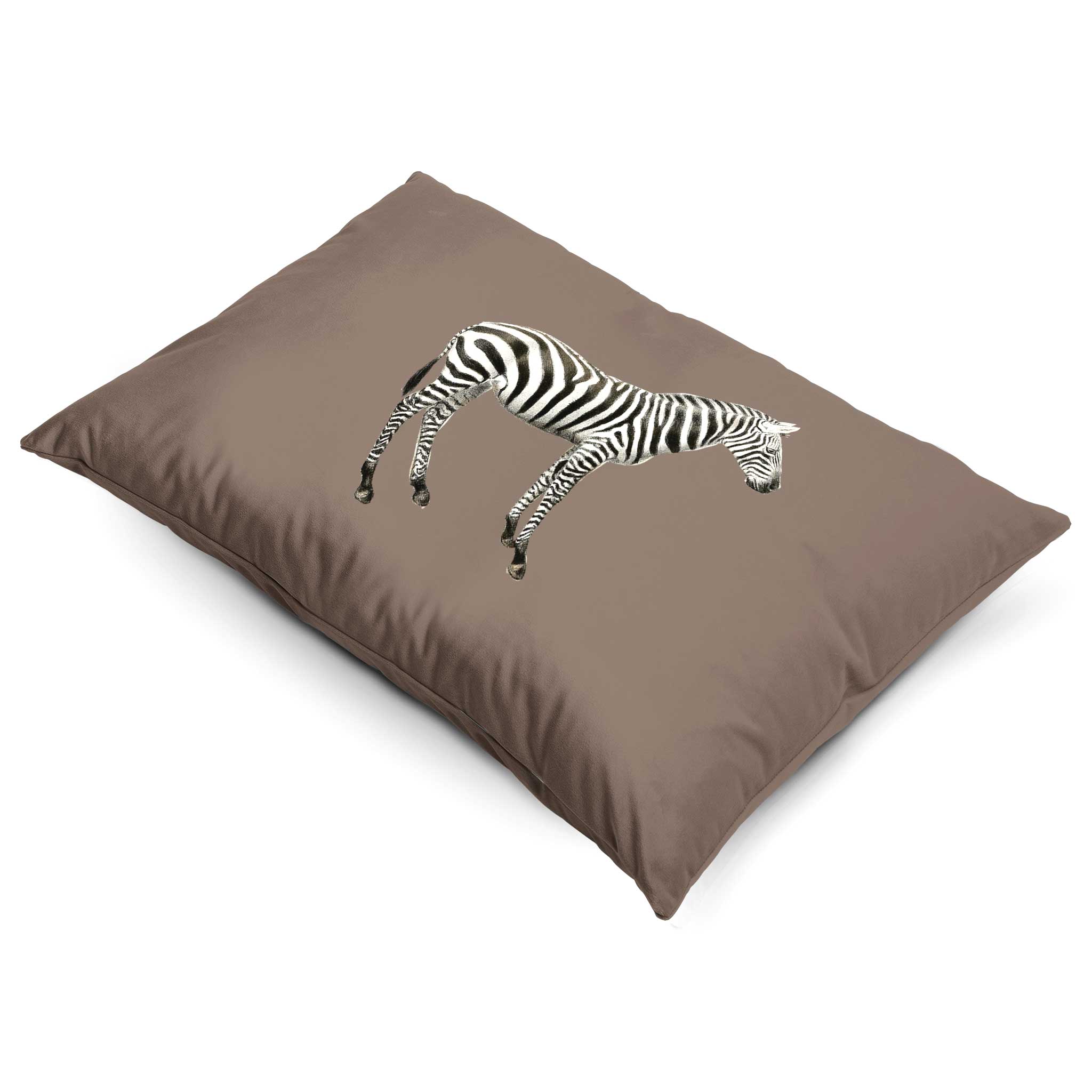Zebra | Sustainable Velvet Rectangle Cushion - Dovedale Stone 50 x 30 cm Cover Only by Izabela Peters