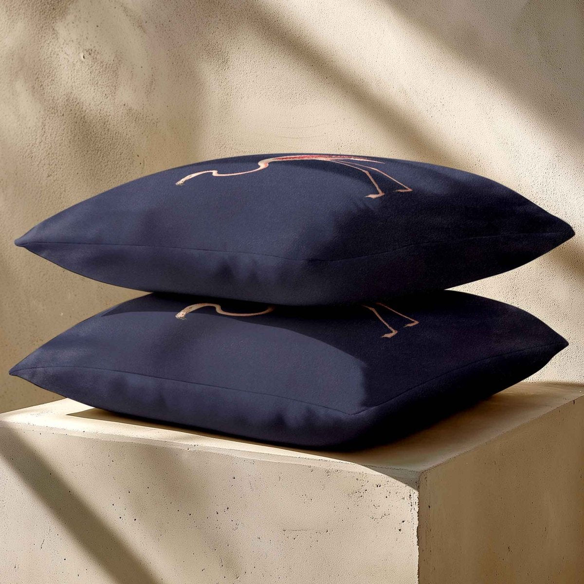 Flamingo | Sustainable Velvet Cushion - Graphite 40 x 40 cm Standard by Izabela Peters