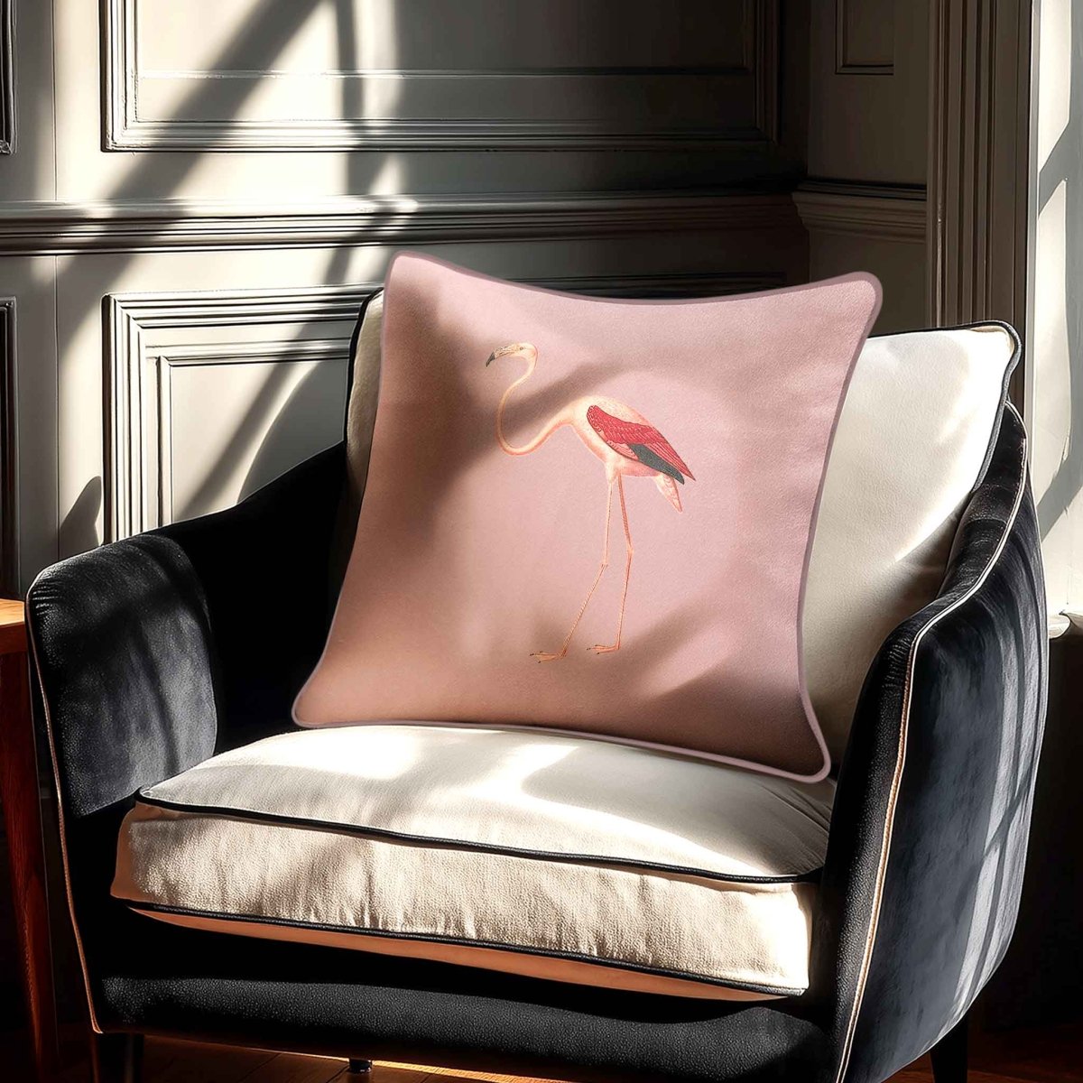 Flamingo | Sustainable Velvet Cushion - Rosewater 40 x 40 cm Standard by Izabela Peters