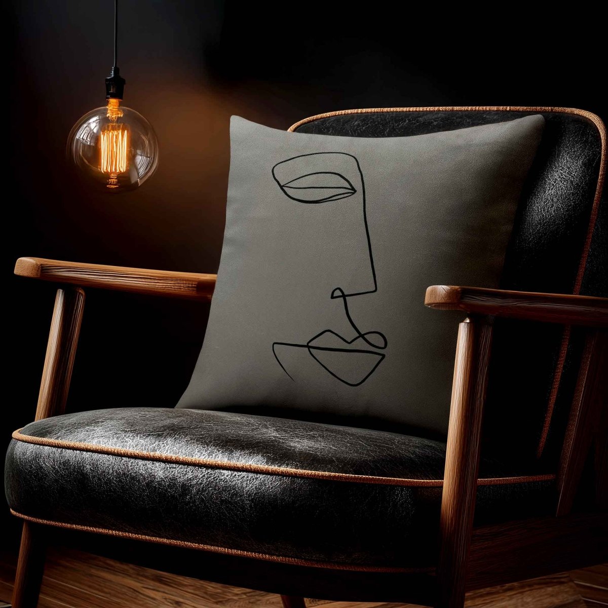 Joyful Face | Sustainable Velvet Cushion - Beluga 40 x 40 cm Standard by Izabela Peters