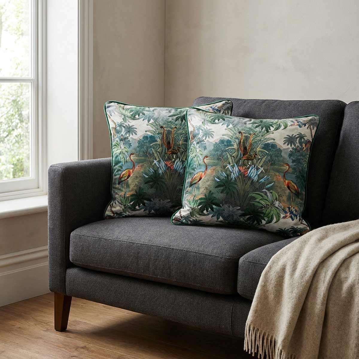 Kilimanjaro | Sustainable Velvet Cushion - 40 x 40 cm Piped by Izabela Peters