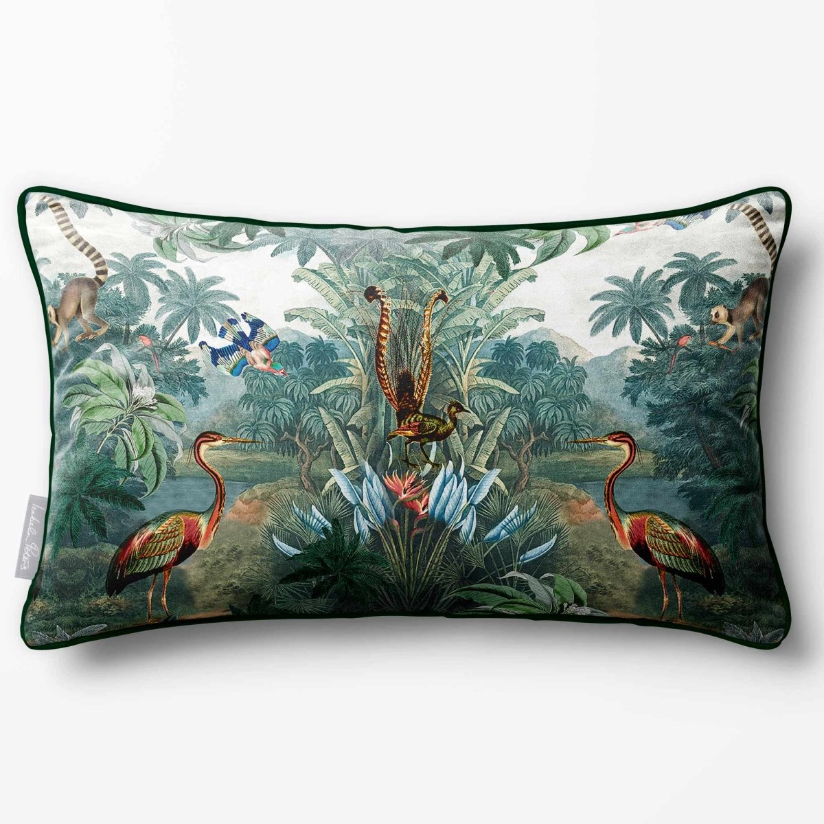 Kilimanjaro | Sustainable Velvet Rectangle Cushion - 50 x 30 cm Piped by Izabela Peters