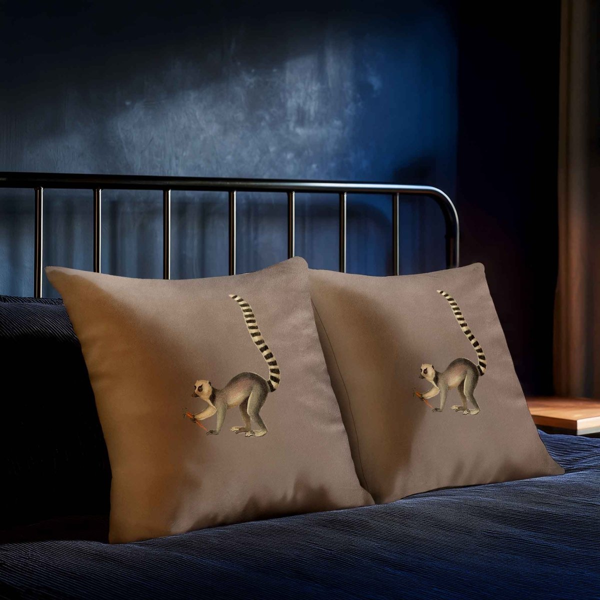 Lemur | Sustainable Velvet Cushion - Dovedale Stone 40 x 40 cm Standard by Izabela Peters