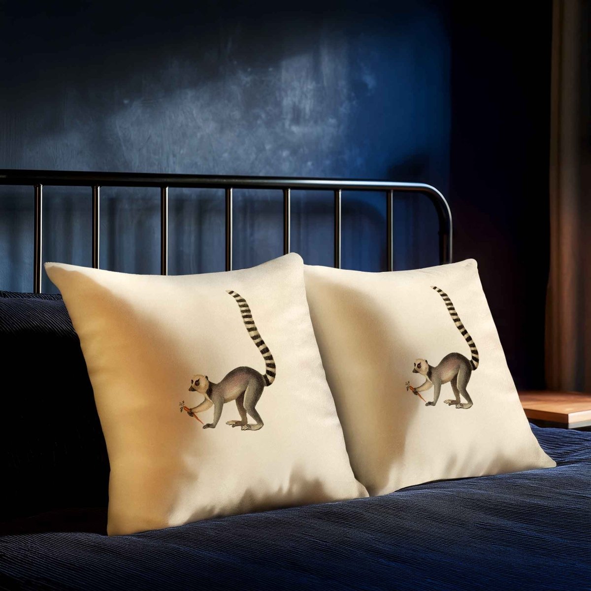 Lemur | Sustainable Velvet Cushion - Ivory Cream 40 x 40 cm Standard by Izabela Peters