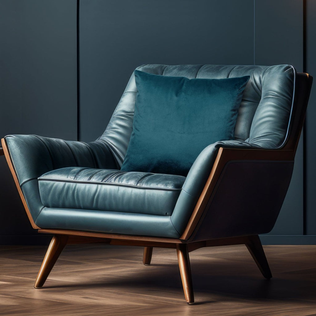 Luxury Sustainable Velvet Cushion - Teal - Izabela Peters
