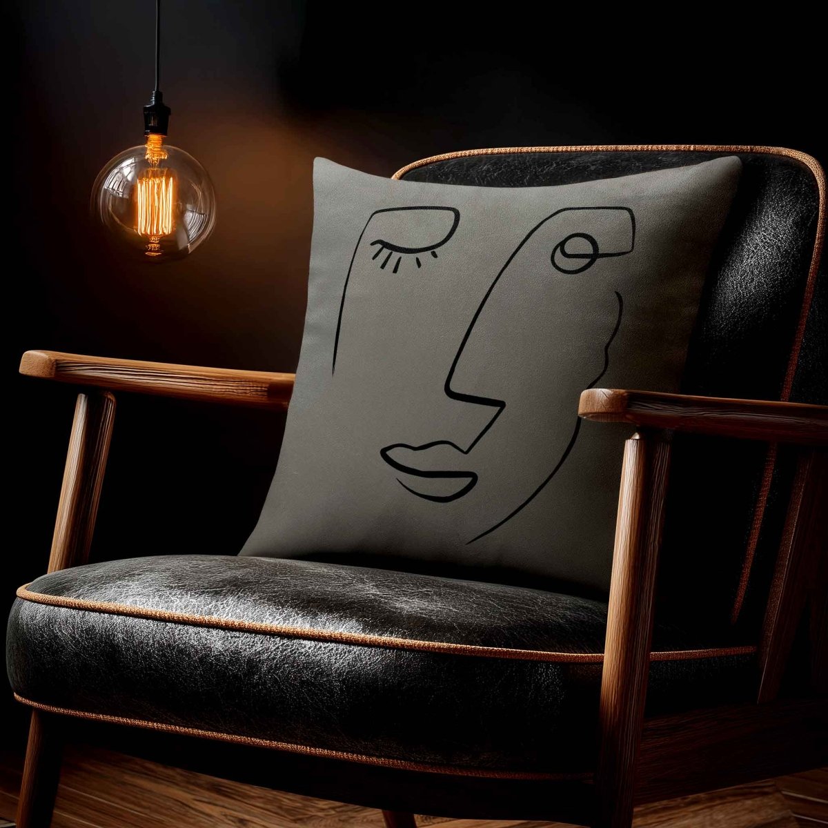 Open Face | Sustainable Velvet Cushion - Beluga 40 x 40 cm Standard by Izabela Peters