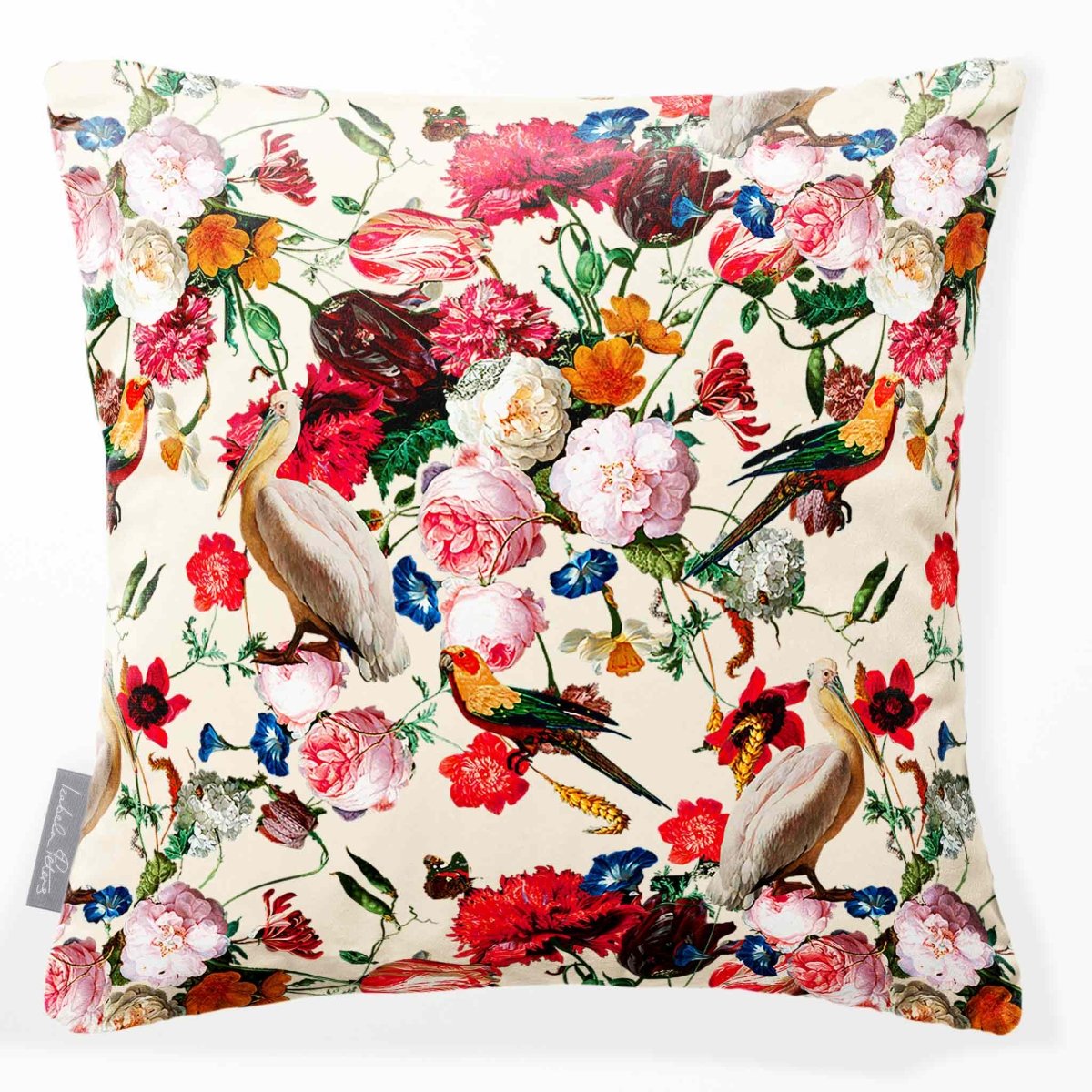 Peruvian Paradise | Sustainable Velvet Cushion - Ivory Cream 40 x 40 cm Smooth by Izabela Peters
