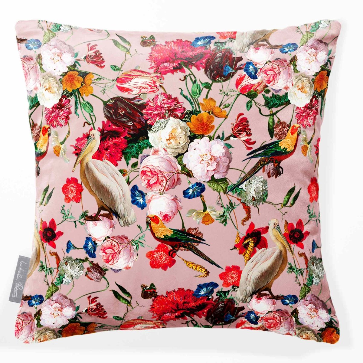 Peruvian Paradise | Sustainable Velvet Cushion - Rosewater 40 x 40 cm Smooth by Izabela Peters