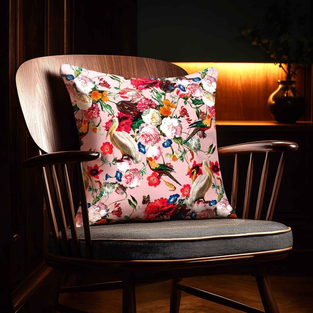 Peruvian Paradise | Sustainable Velvet Cushion - Rosewater 40 x 40 cm Standard by Izabela Peters