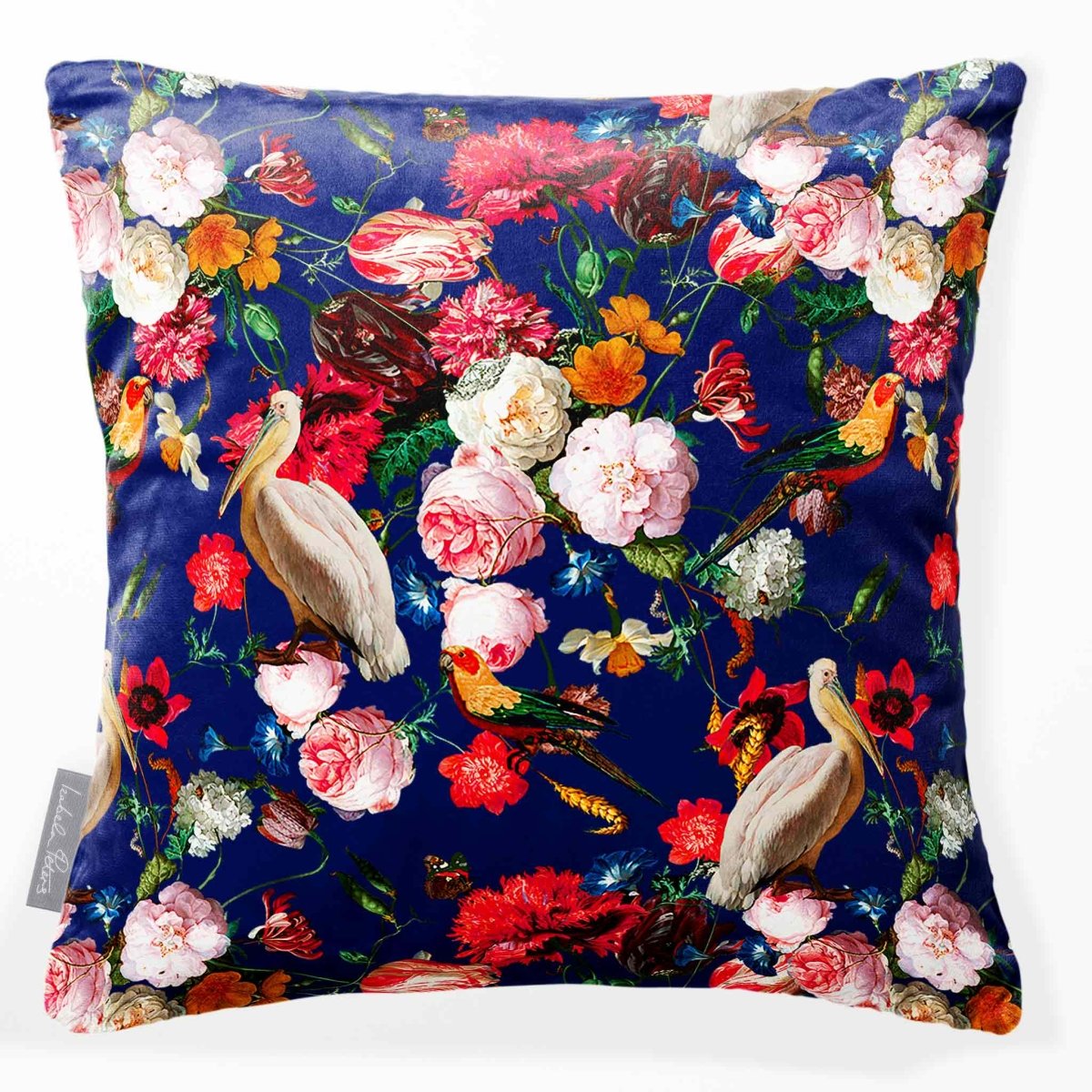 Peruvian Paradise | Sustainable Velvet Cushion - Midnight 40 x 40 cm Smooth by Izabela Peters