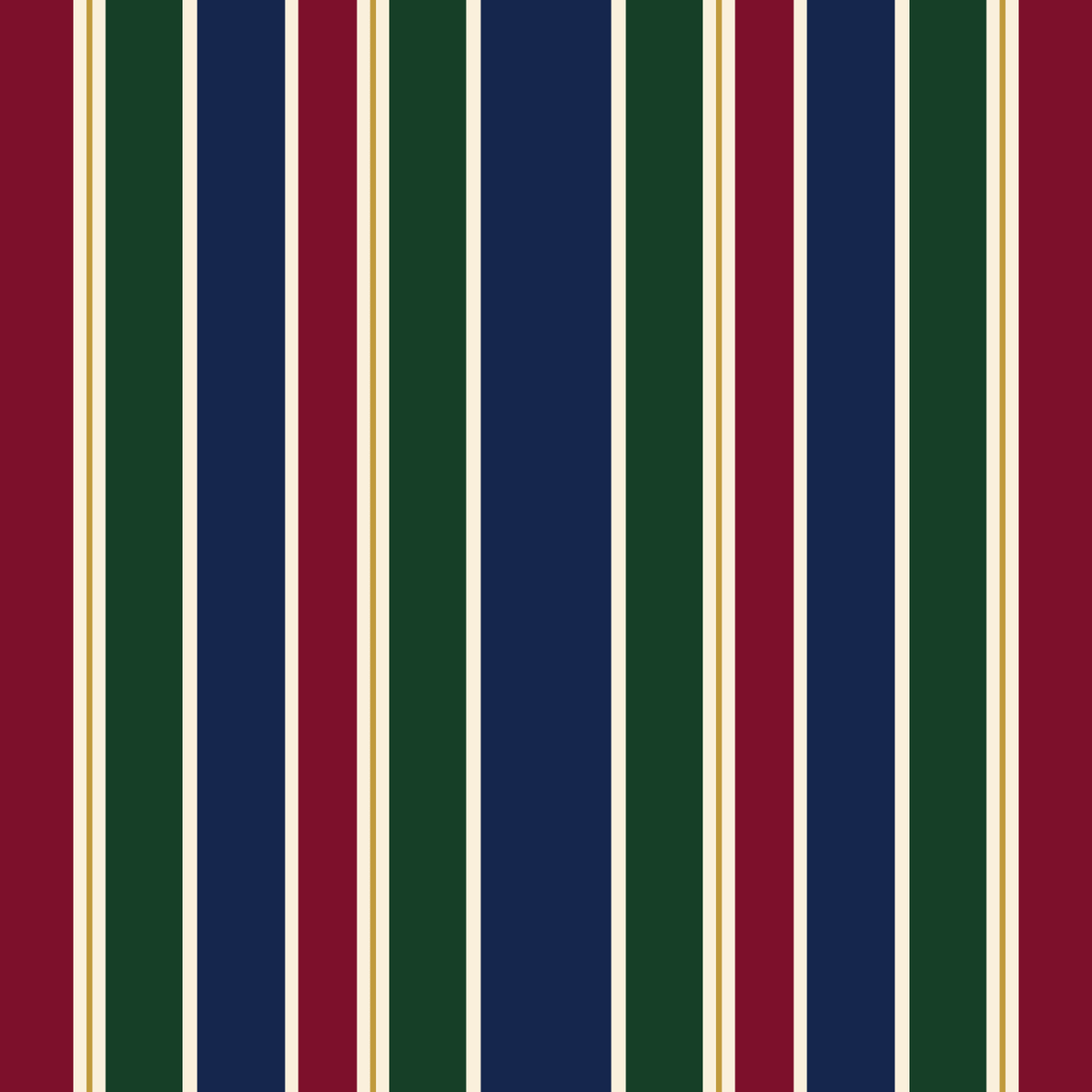 Signature Stripe Christmas print in navy, green and burgundy