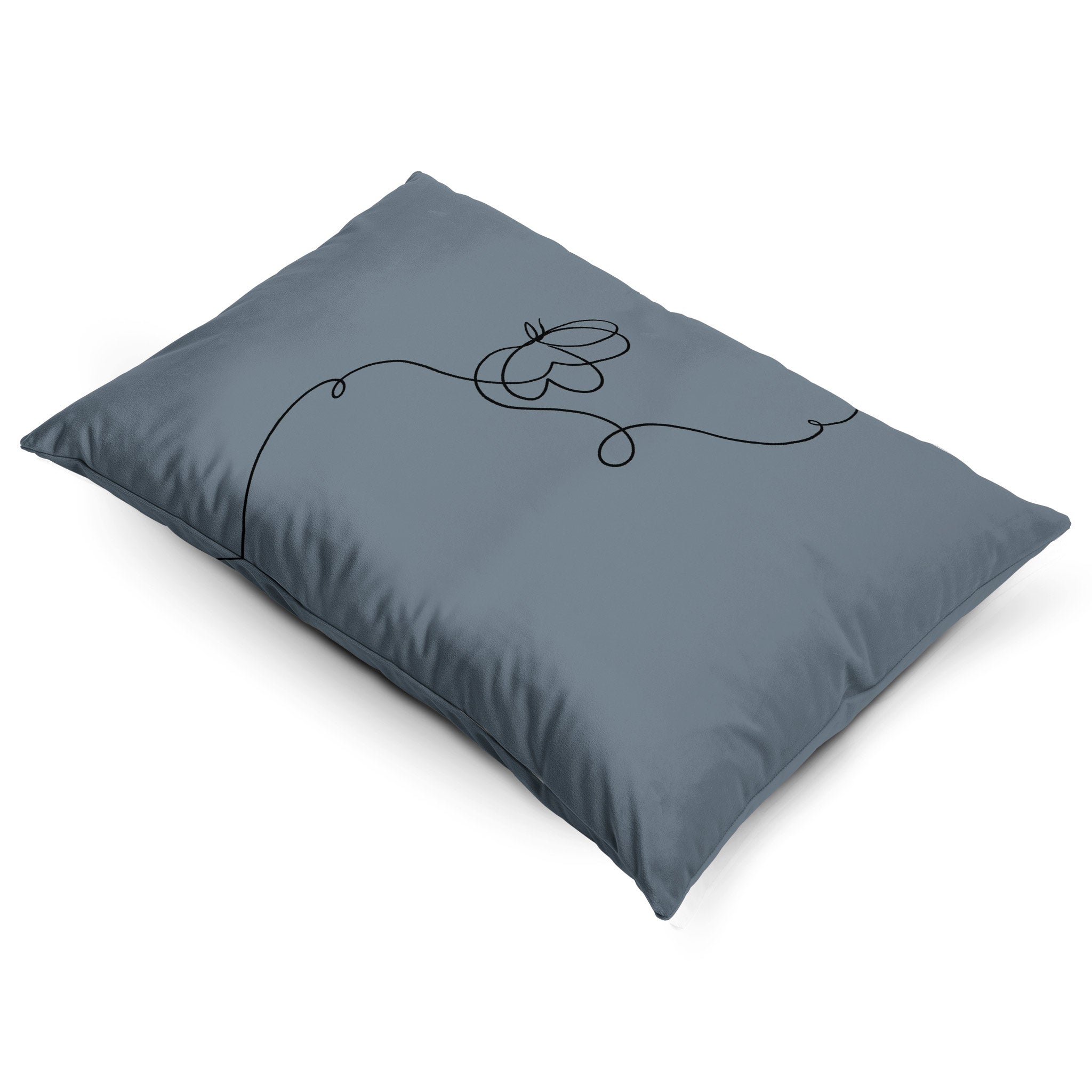 Butterfly | Sustainable Velvet Rectangle Cushion - French Grey 50 x 30 cm Cover Only by Izabela Peters