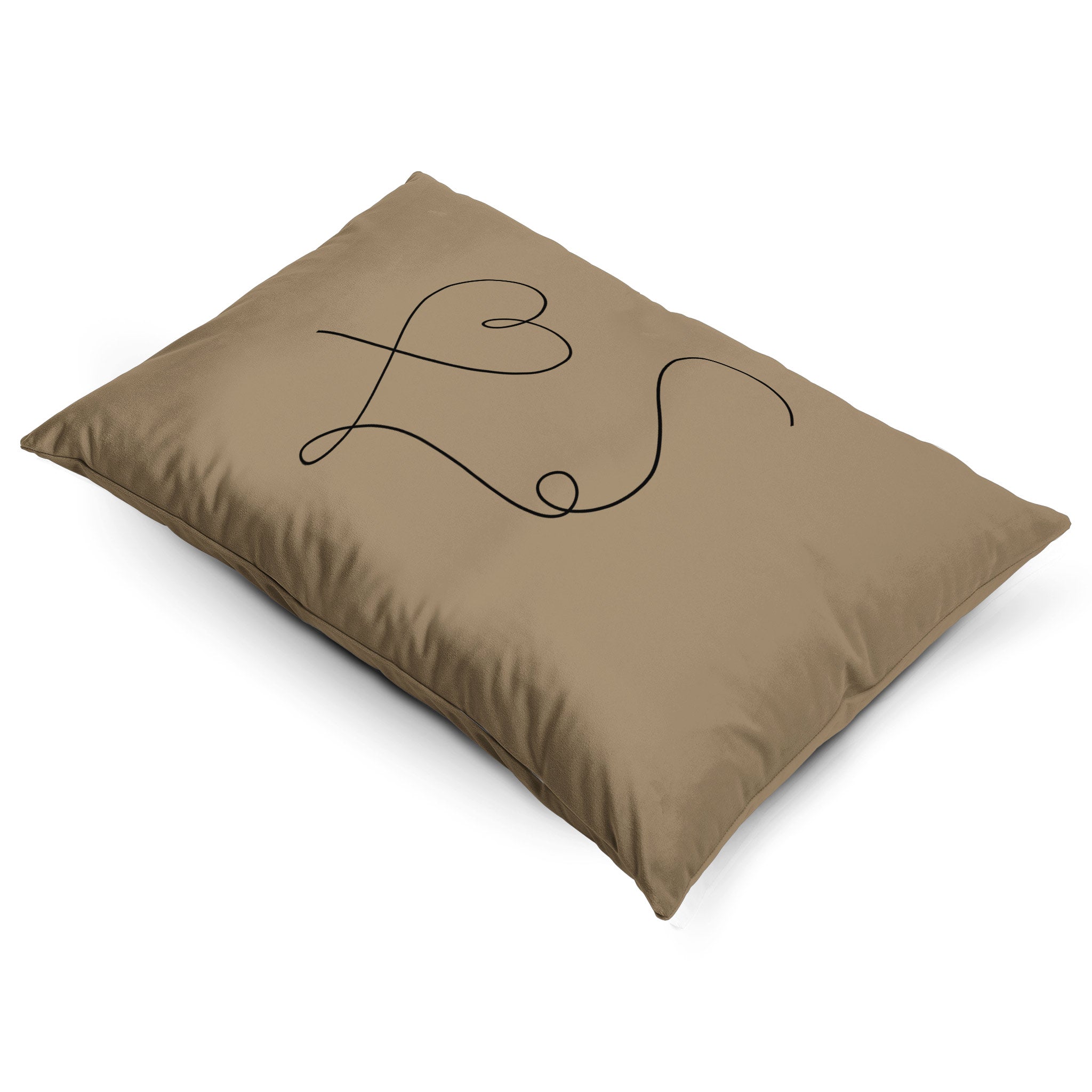 Heart | Sustainable Velvet Rectangle Cushion - Taupe 50 x 30 cm Cover Only by Izabela Peters