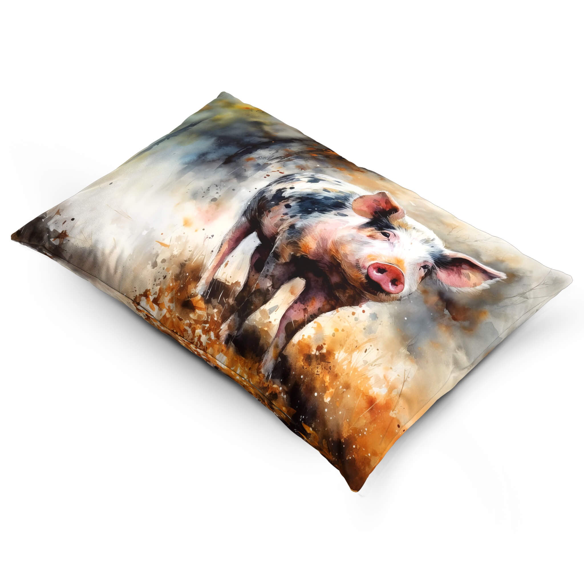 Pig | Sustainable Velvet Rectangle Cushion - 50 x 30 cm Cover Only Multicoloured by Izabela Peters