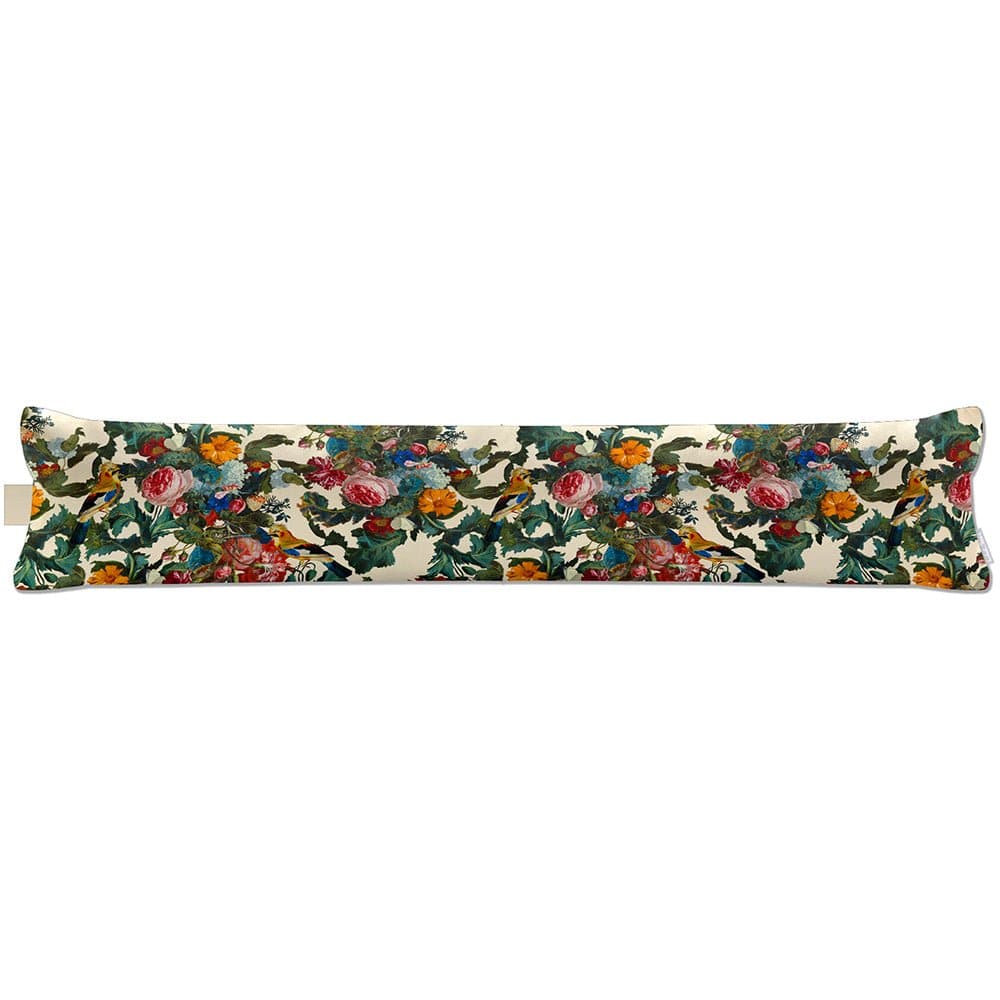 Luxury Eco - Friendly Draught Excluder - Birds In Paradise - Ivory Cream Standard by Izabela Peters