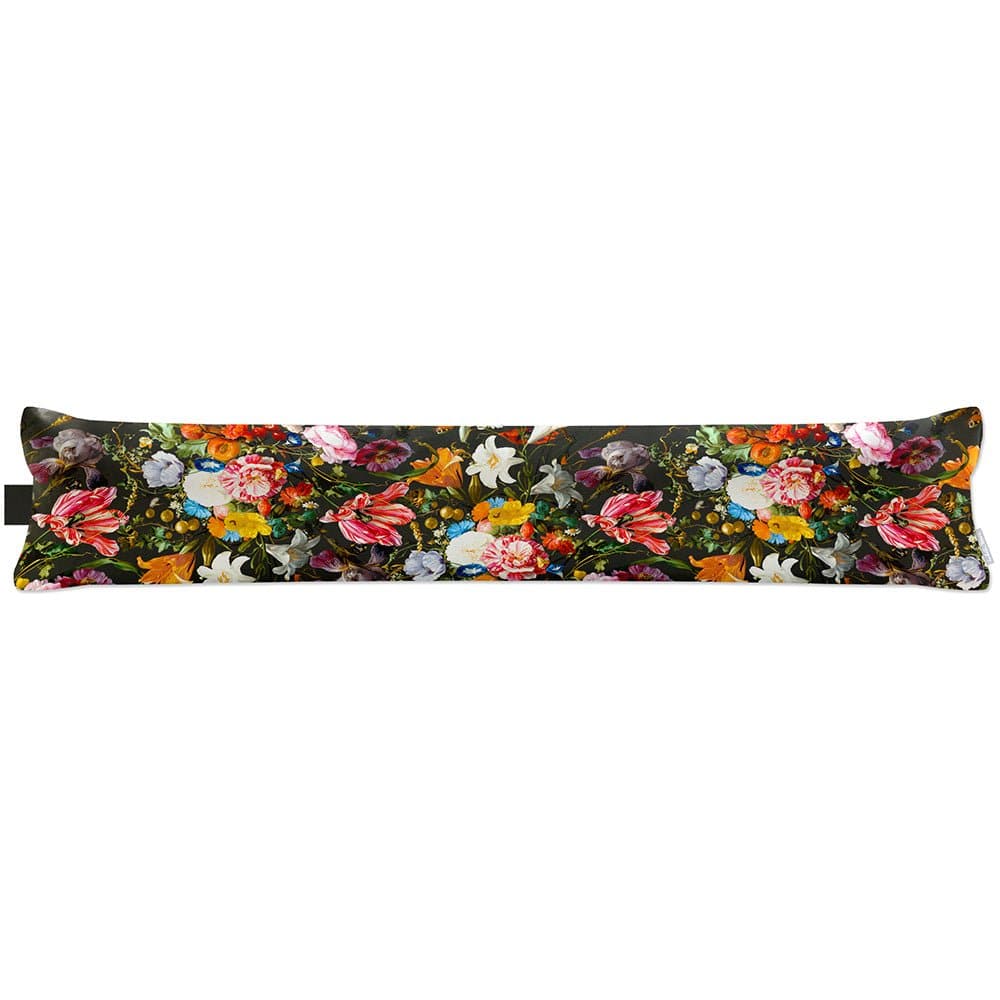 Luxury Eco - Friendly Draught Excluder - Floral Dream - Charcoal Standard by Izabela Peters