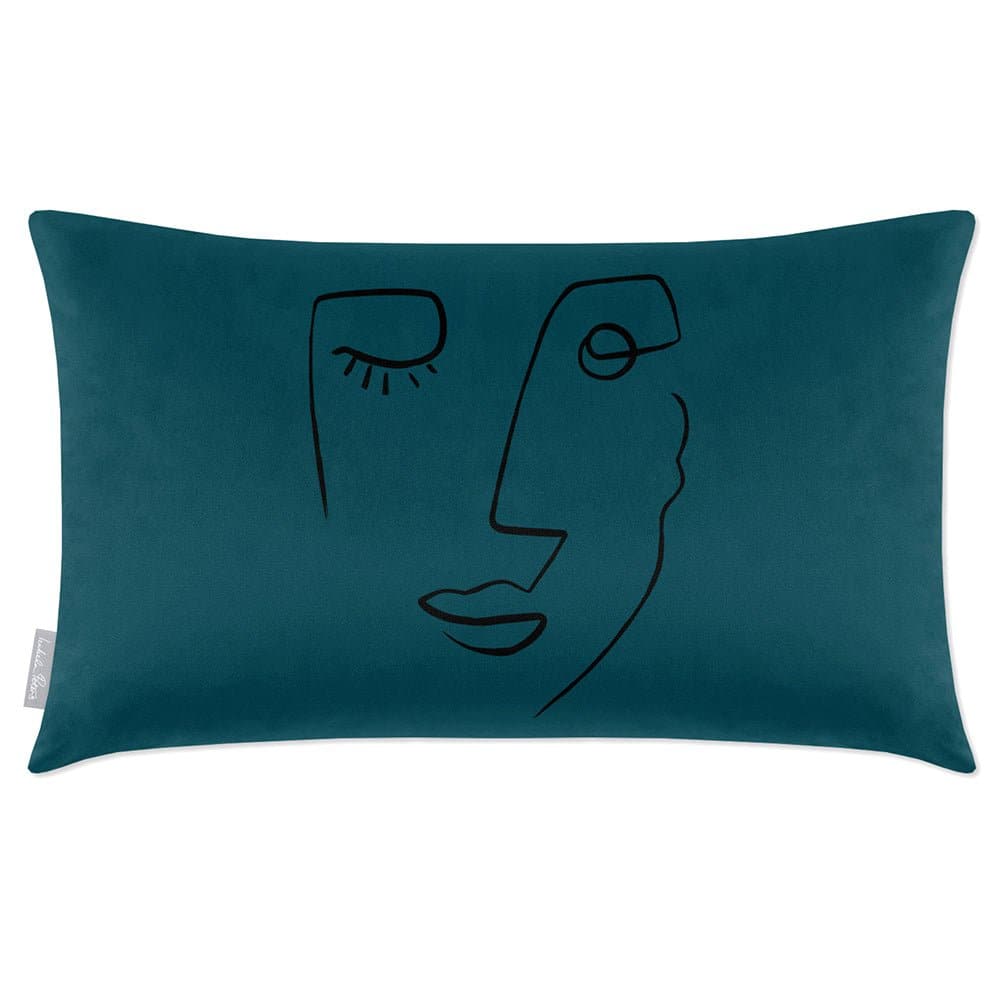 Luxury Eco-Friendly Rectangle Velvet Cushion  - Open Face  IzabelaPeters Graphite 50 x 30 cm 