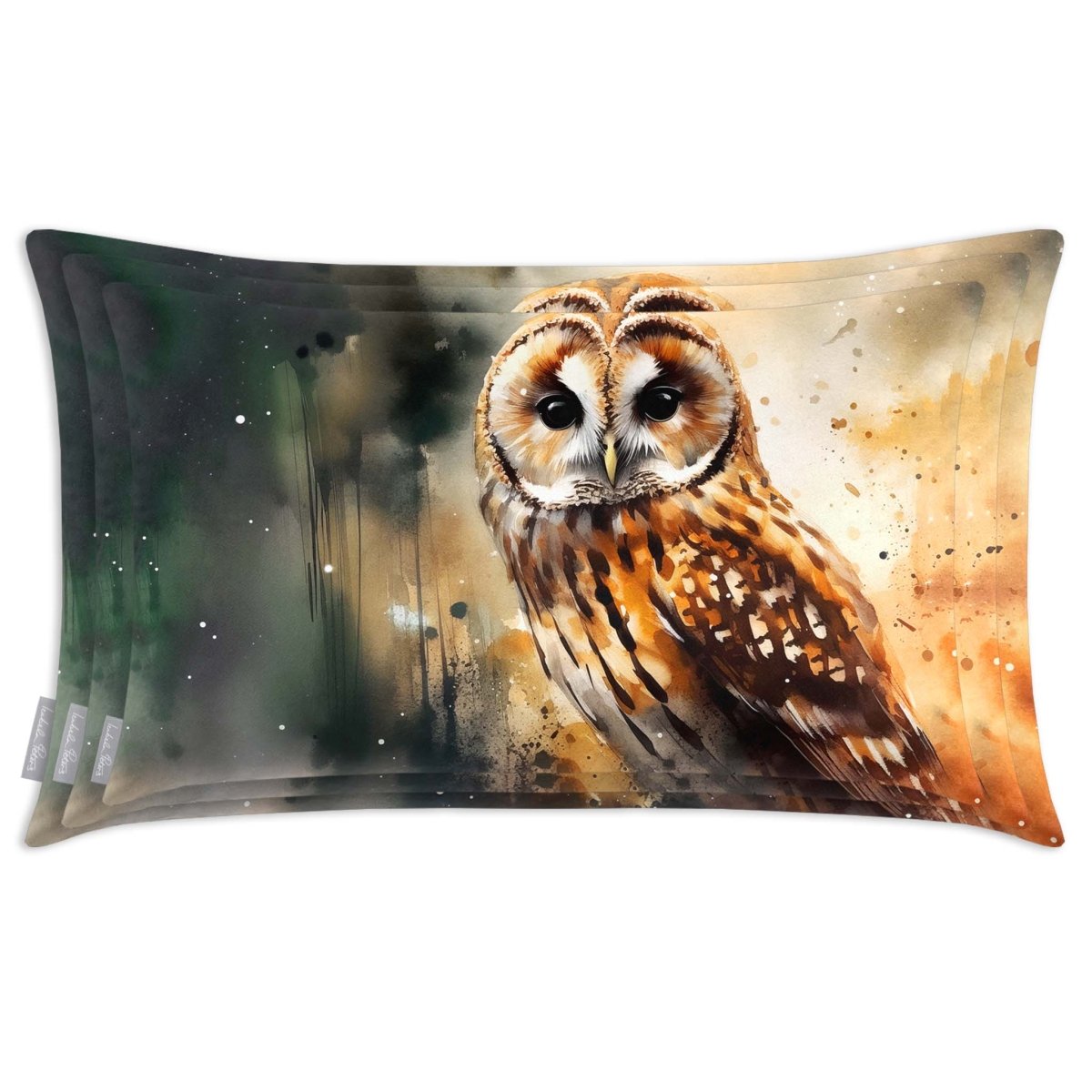 Owl | Sustainable Velvet Rectangle Cushion - 50 x 30 cm Cover Only Multicoloured by Izabela Peters