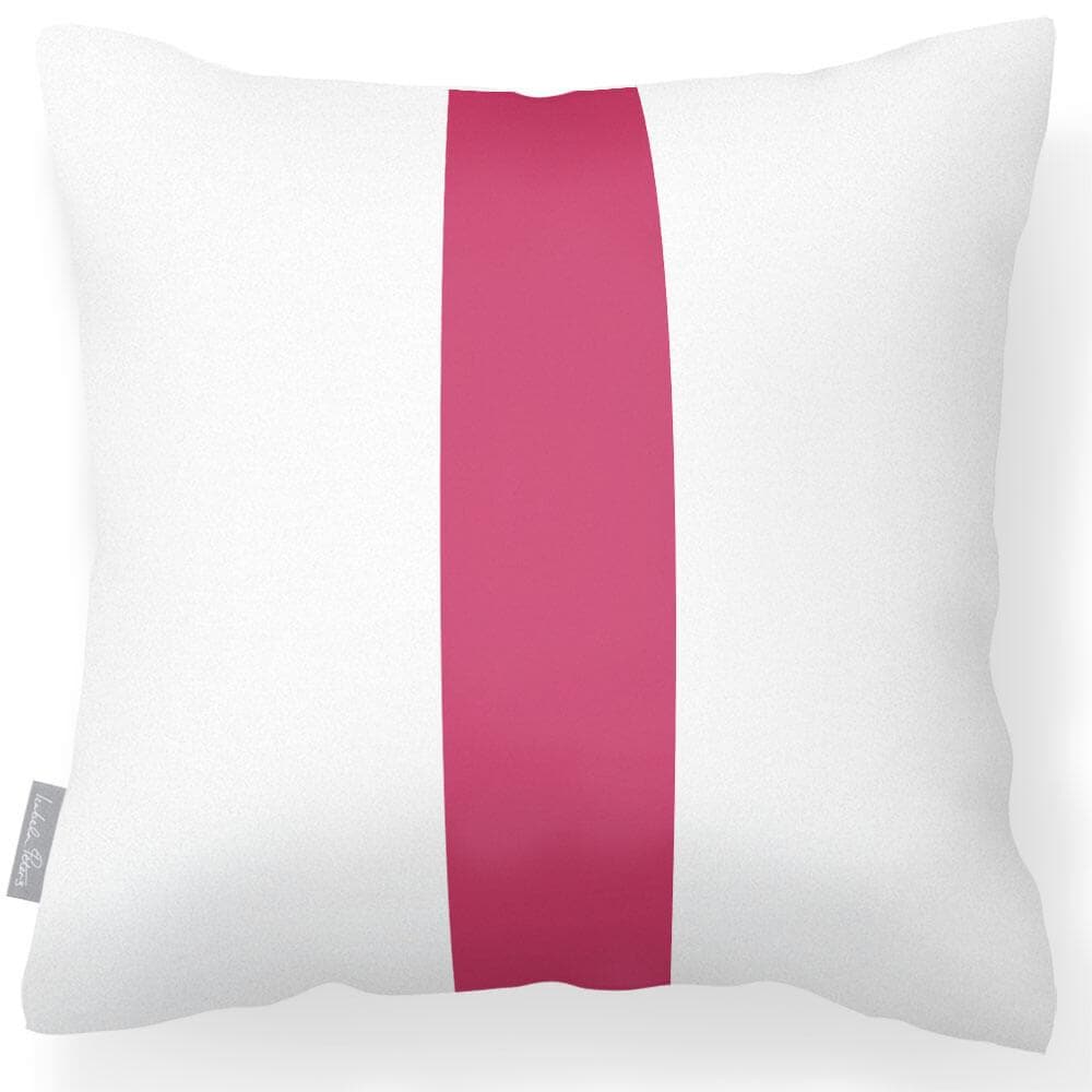 Outdoor Garden Waterproof Cushion - 1 Stripe - Pink 50 x 50 cm by Izabela Peters