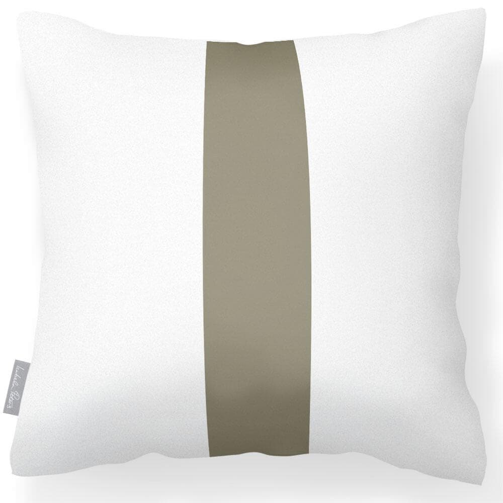Outdoor Garden Waterproof Cushion - 1 Stripe - Martini Olive 50 x 50 cm by Izabela Peters