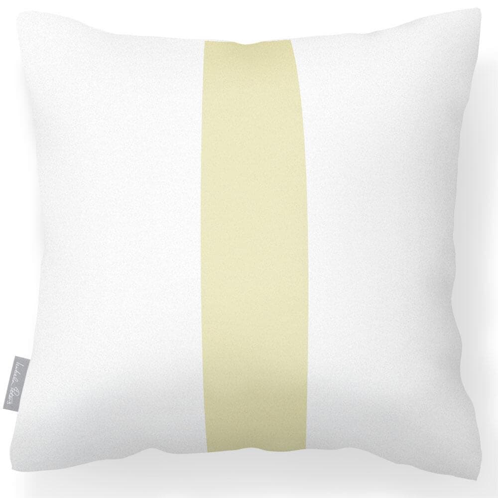 Outdoor Garden Waterproof Cushion - 1 Stripe - Cream 50 x 50 cm by Izabela Peters
