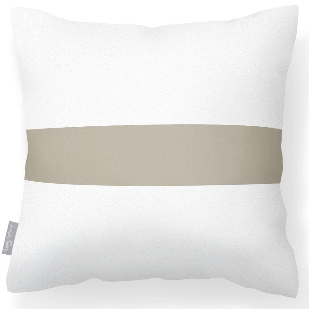 Outdoor Garden Waterproof Cushion - 1 Stripe Horizontal - Twill 50 x 50 cm by Izabela Peters