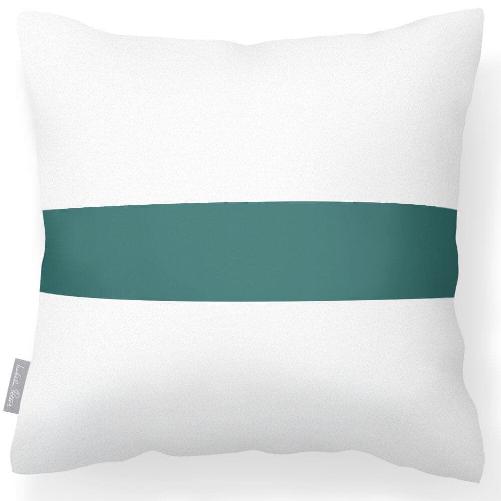 Outdoor Garden Waterproof Cushion - 1 Stripe Horizontal - Forest Biome 50 x 50 cm by Izabela Peters
