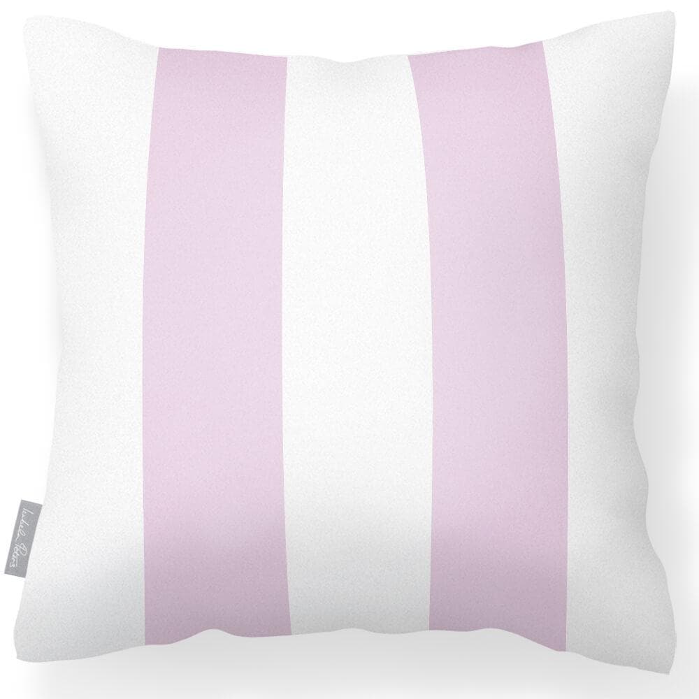 Outdoor Garden Waterproof Cushion - 2 Stripes - Blush Pink 50 x 50 cm by Izabela Peters