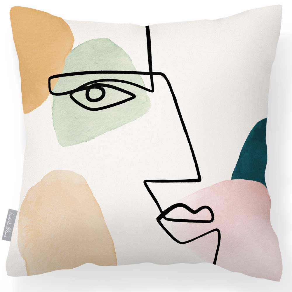 Outdoor Garden Waterproof Cushion - Angular Face - 40 x 40 cm by Izabela Peters