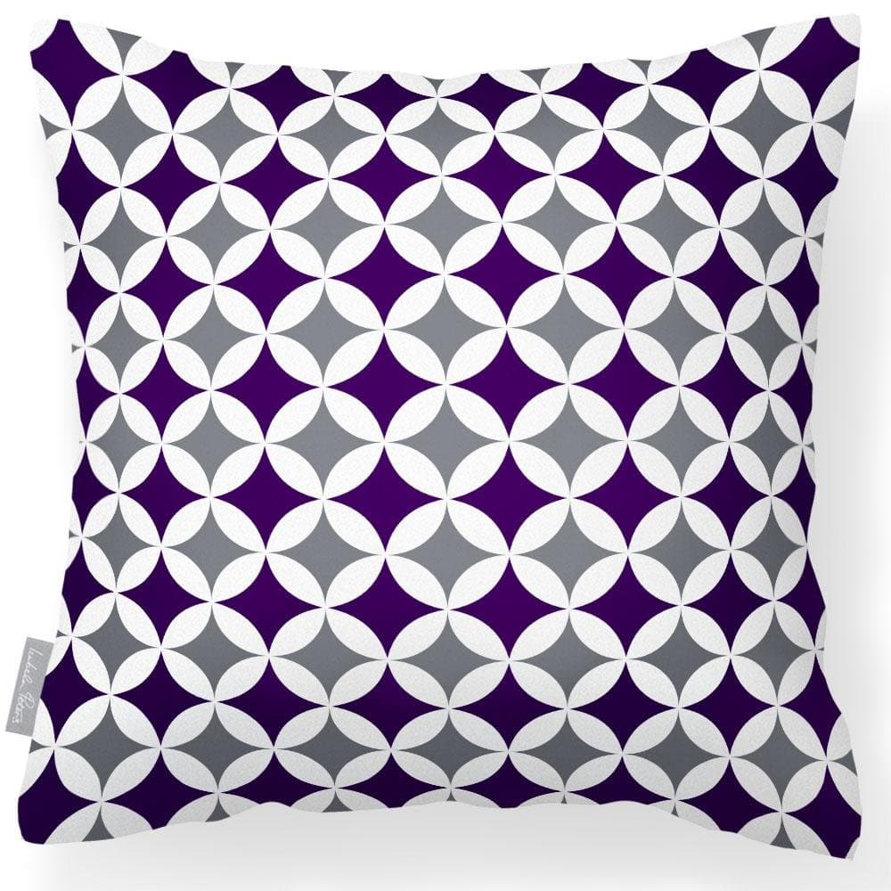 Outdoor Garden Waterproof Cushion - Bahia - Morc Blue And Grey 50 x 50 cm by Izabela Peters