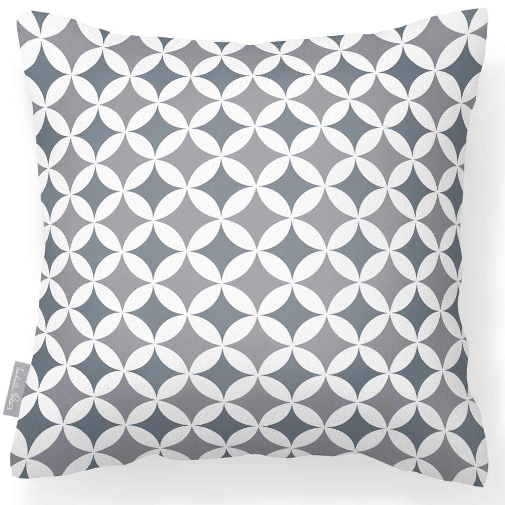 Outdoor Garden Waterproof Cushion - Bahia - Mustard And Grey 50 x 50 cm by Izabela Peters