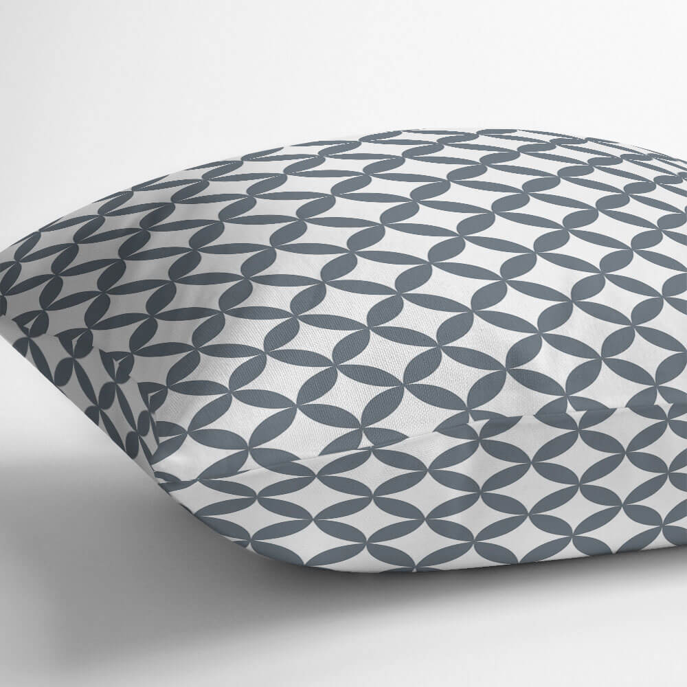 Outdoor Garden Waterproof Cushion - Bahia - Grey And White 50 x 50 cm by Izabela Peters