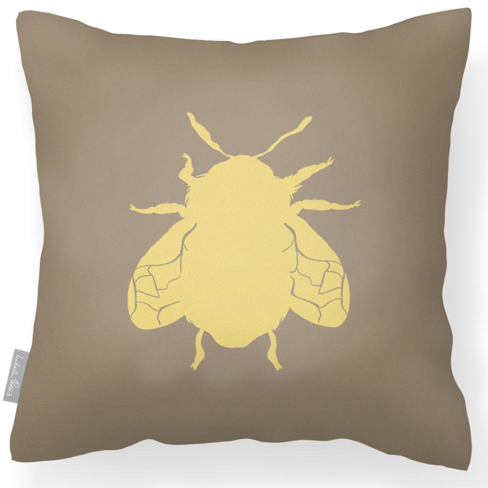 Outdoor Garden Waterproof Cushion - Bee - Taupe 50 x 50 cm by Izabela Peters