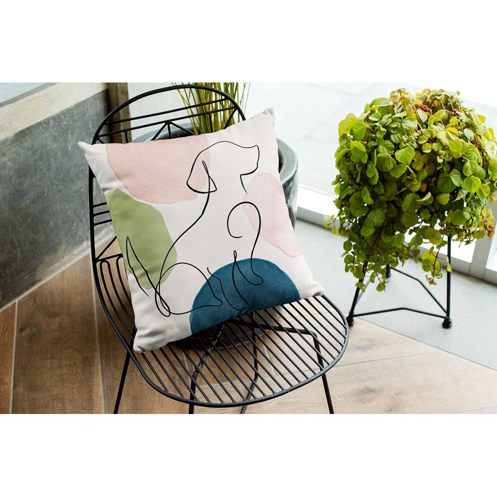 Outdoor Garden Waterproof Cushion - Dog - 40 x 40 cm by Izabela Peters