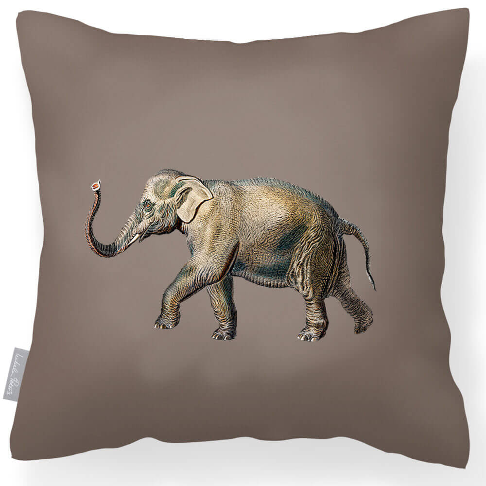 Outdoor Garden Waterproof Cushion - Elephant - Dovedale Stone 45 x 45 cm by Izabela Peters