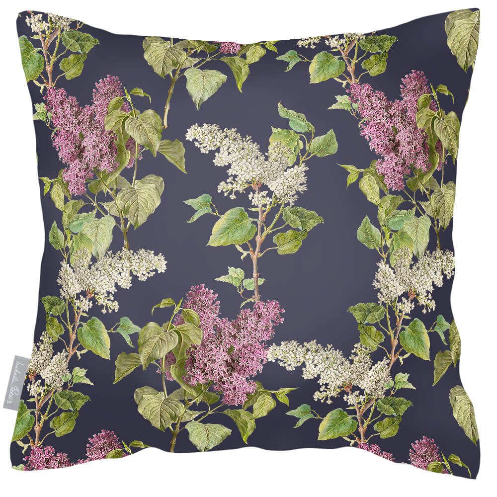 Outdoor Garden Waterproof Cushion - Evening Garden - Graphite 50 x 50 cm by Izabela Peters