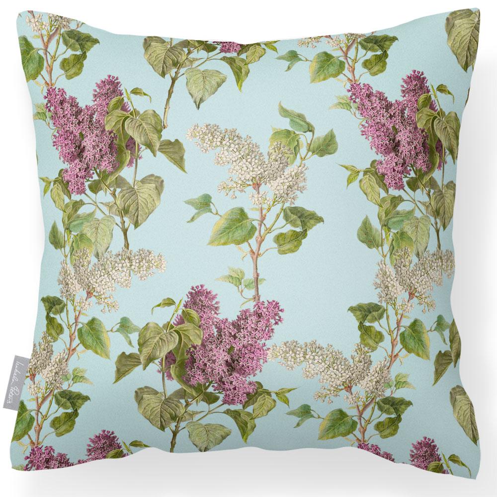 Outdoor Garden Waterproof Cushion - Evening Garden - Duck Egg 50 x 50 cm by Izabela Peters