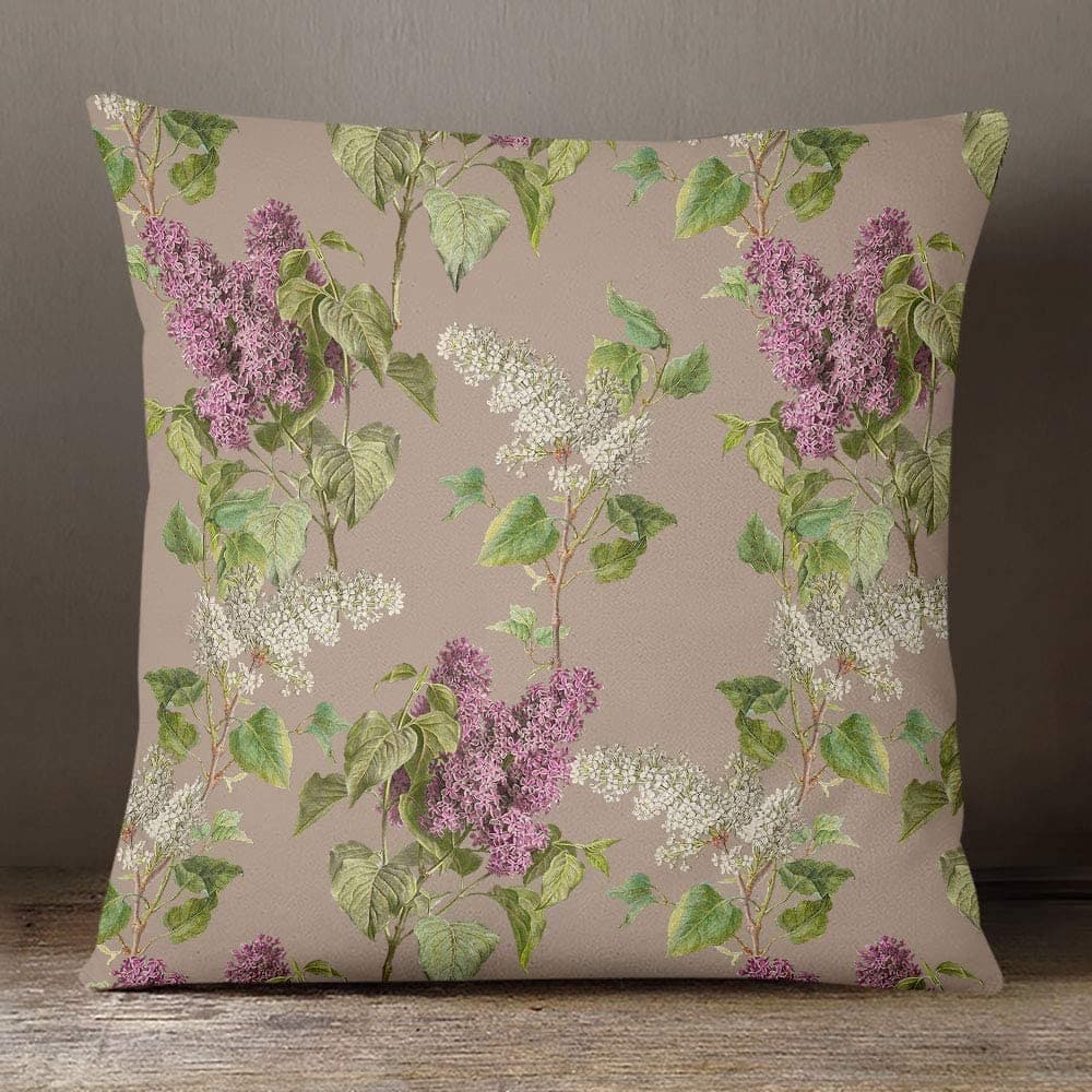 Outdoor Garden Waterproof Cushion - Evening Garden - Taupe 50 x 50 cm by Izabela Peters