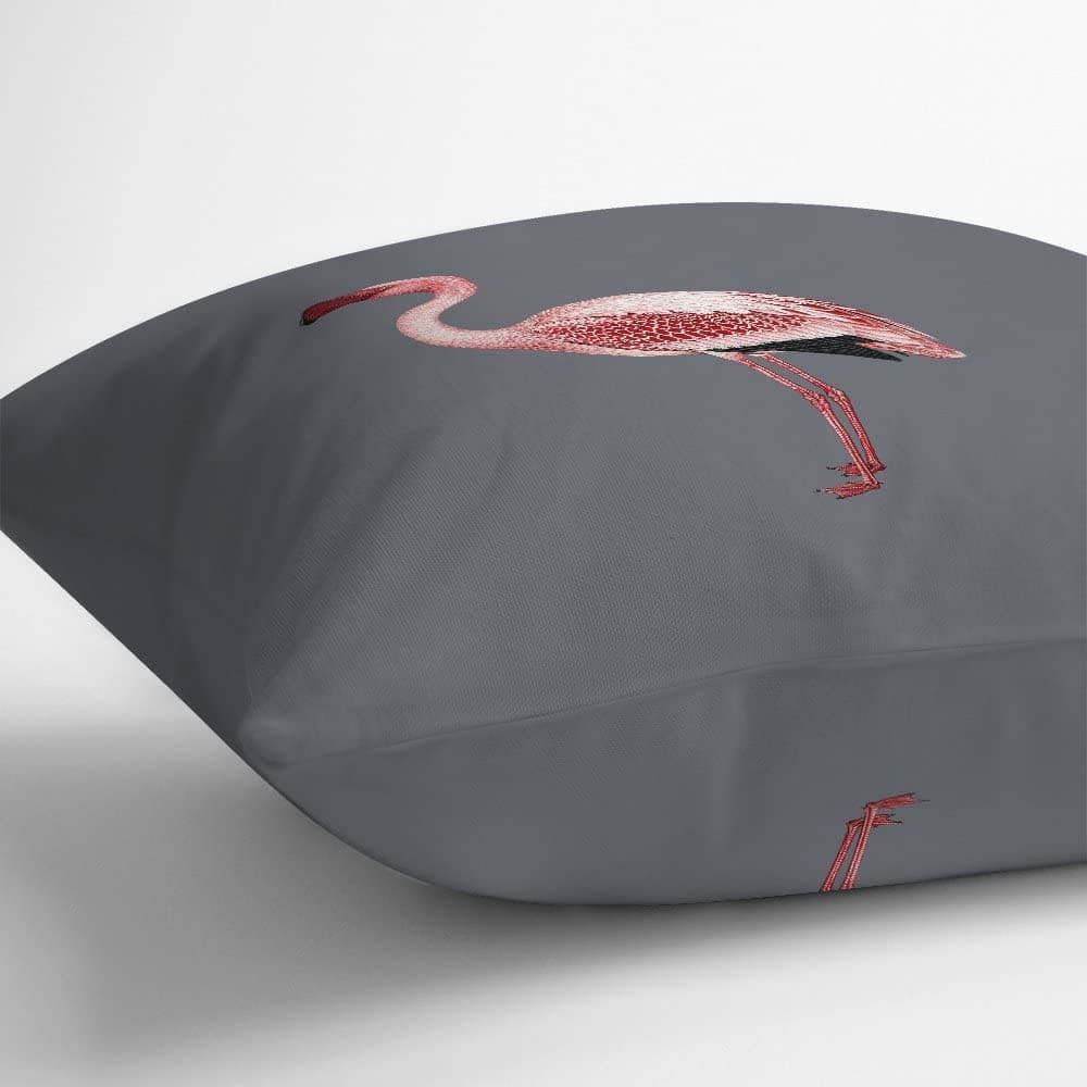 Outdoor Garden Waterproof Cushion - Flamingo - Grey 50 x 50 cm by Izabela Peters