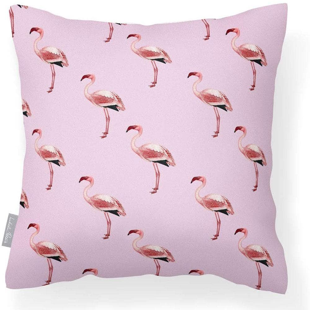 Outdoor Garden Waterproof Cushion - Flamingos - Blush Pink 50 x 50 cm by Izabela Peters
