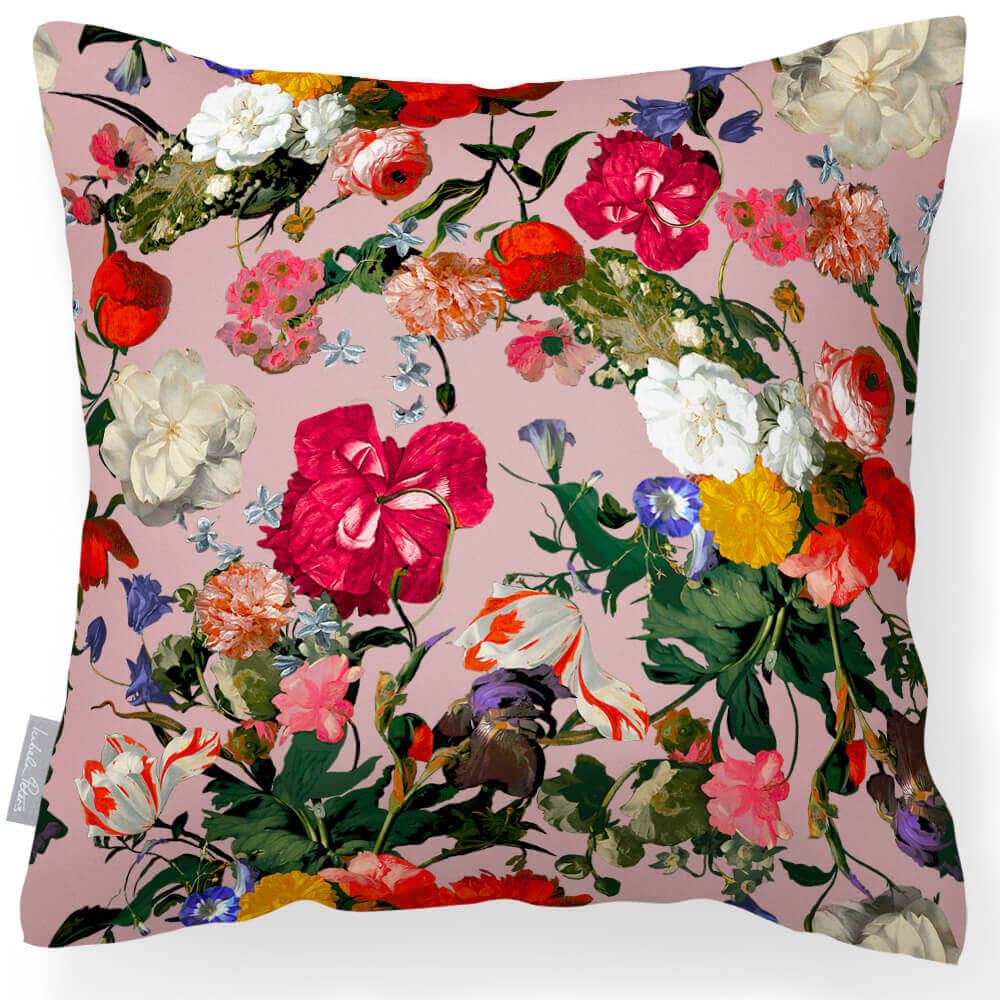 Outdoor Garden Waterproof Cushion - Garden Bouquet - Rosewater 45 x 45 cm by Izabela Peters