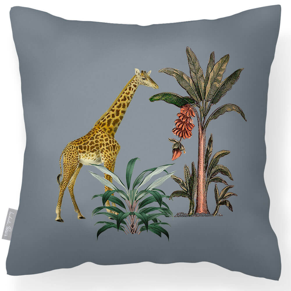 Outdoor Garden Waterproof Cushion - Giraffe - French Grey 45 x 45 cm by Izabela Peters
