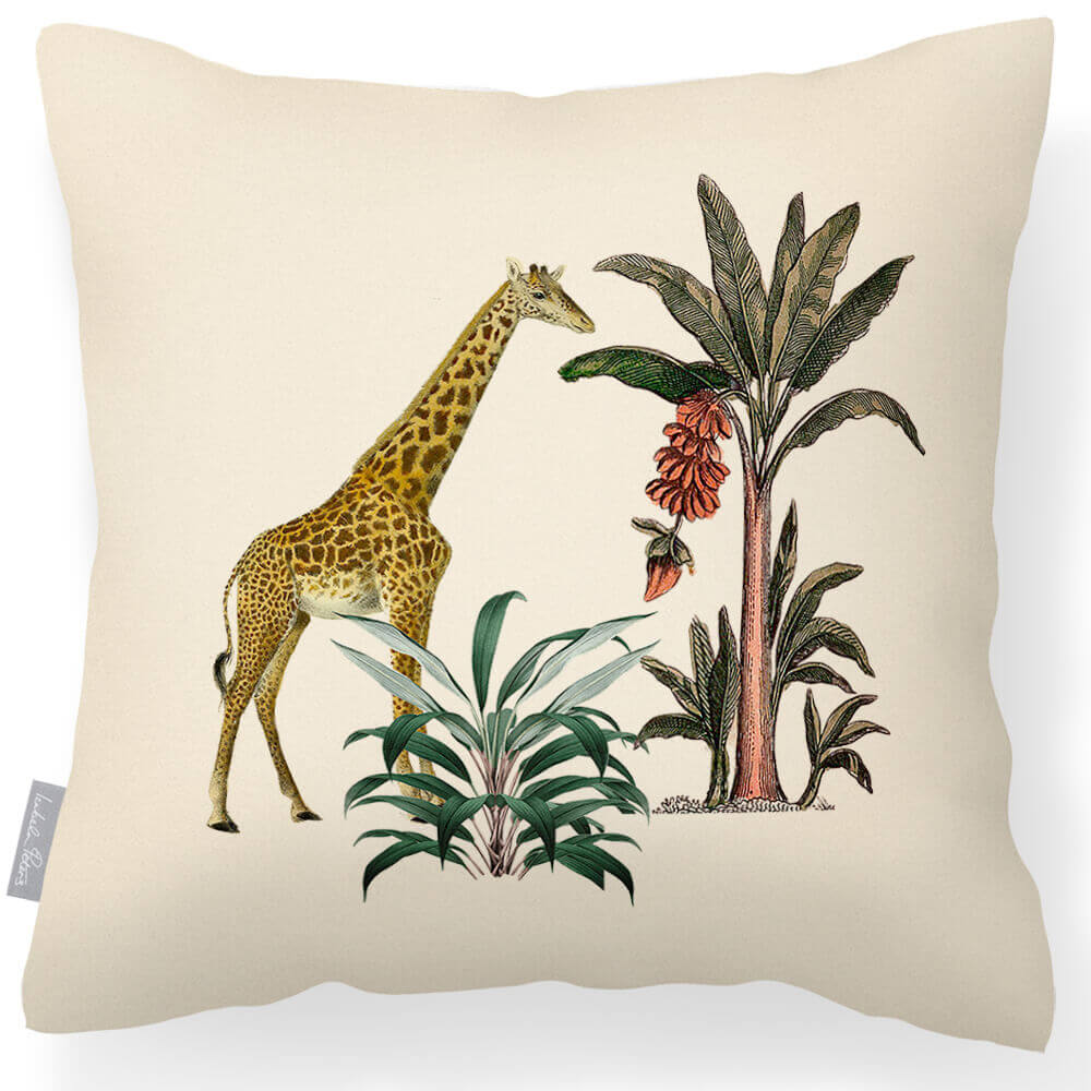 Outdoor Garden Waterproof Cushion - Giraffe  Izabela Peters Ivory Cream 40 x 40 cm 