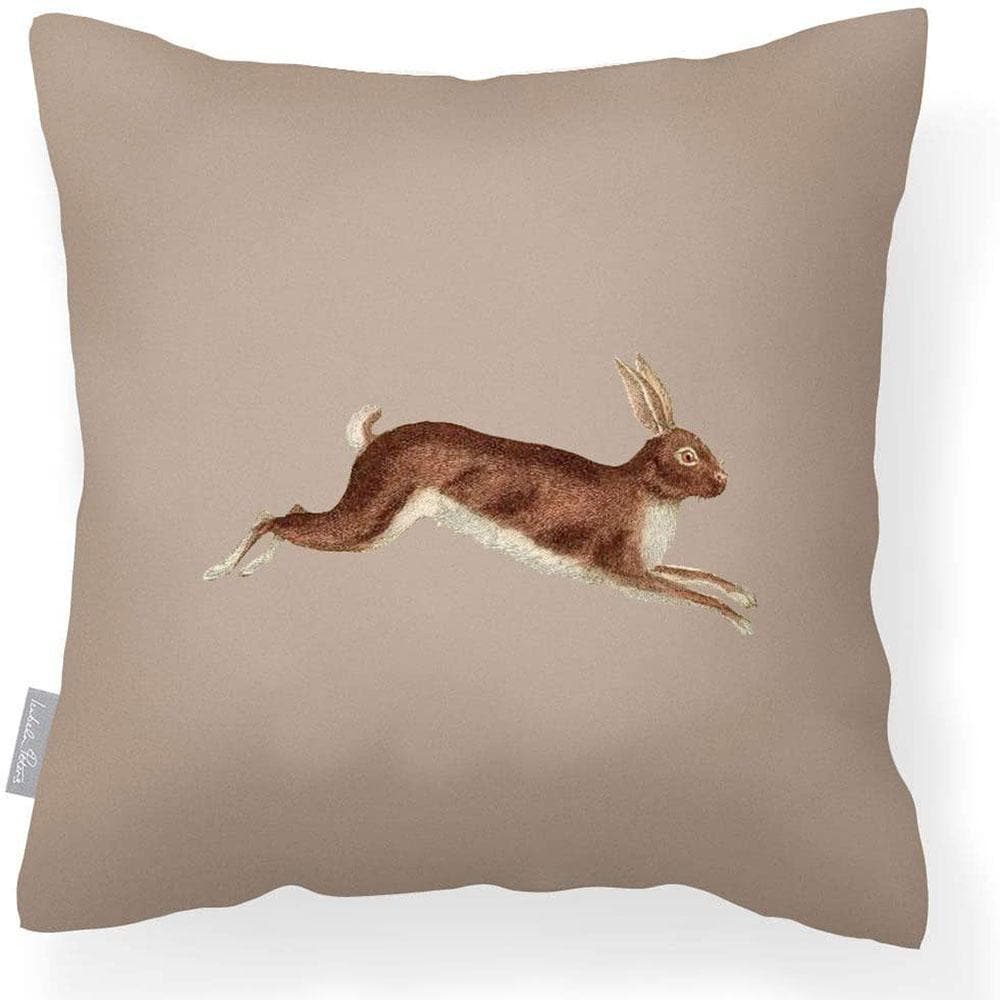 Outdoor Garden Waterproof Cushion - Hare - Taupe 50 x 50 cm by Izabela Peters