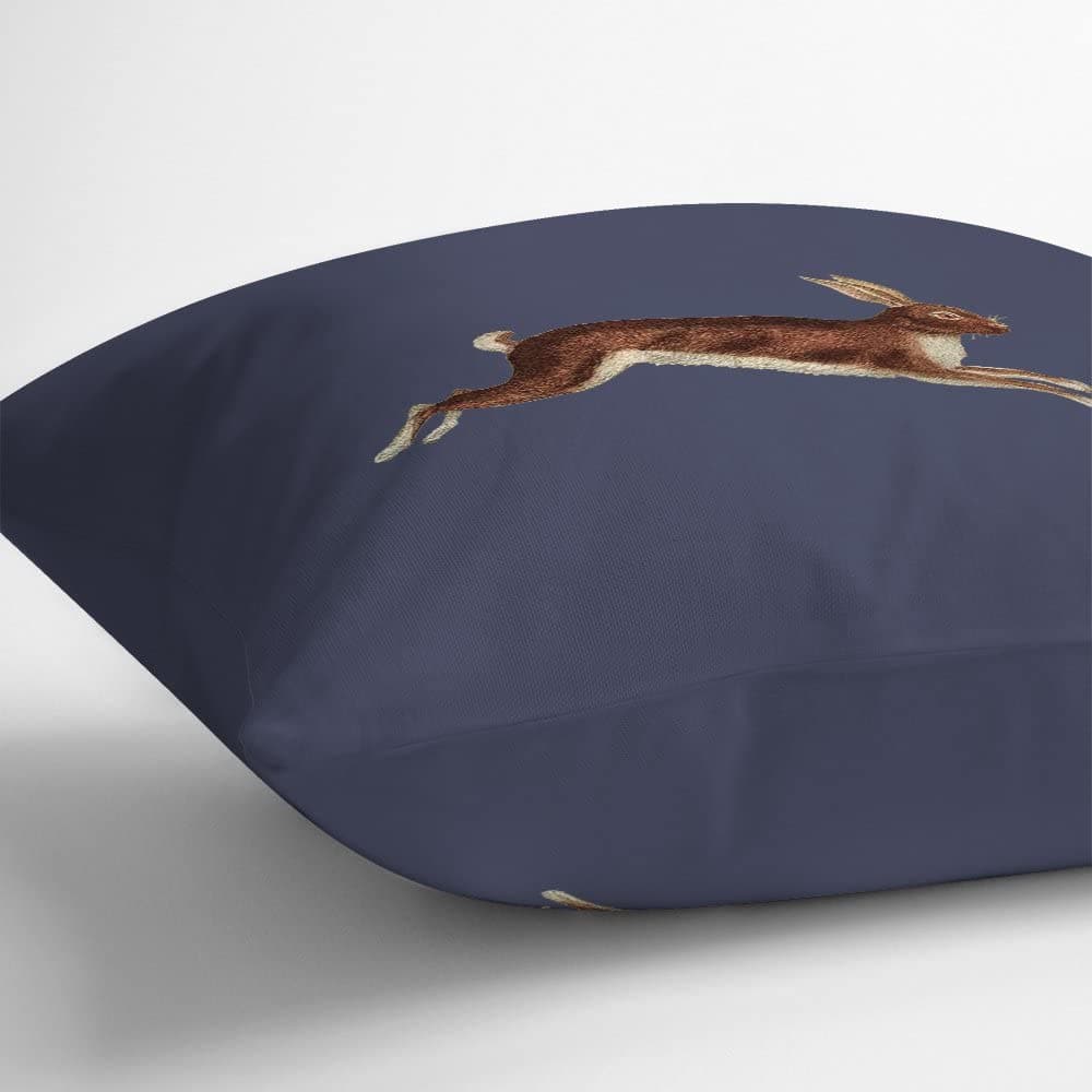 Outdoor Garden Waterproof Cushion - Hare - Graphite 43 x 43 cm by Izabela Peters